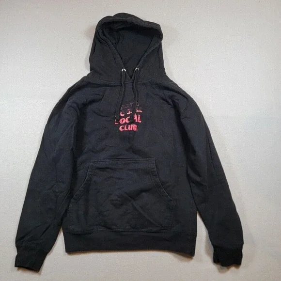 Anti Social Social Club Men's Flame Inside Pullover Hoodie‎ Sz Medium Black Red